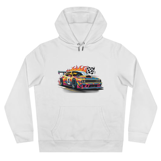 Race Car King Hooded Sweatshirt, Auto Racing Hoodie, Sports Sweatshirt, Gift for Car Enthusiasts, Motorsports Apparel