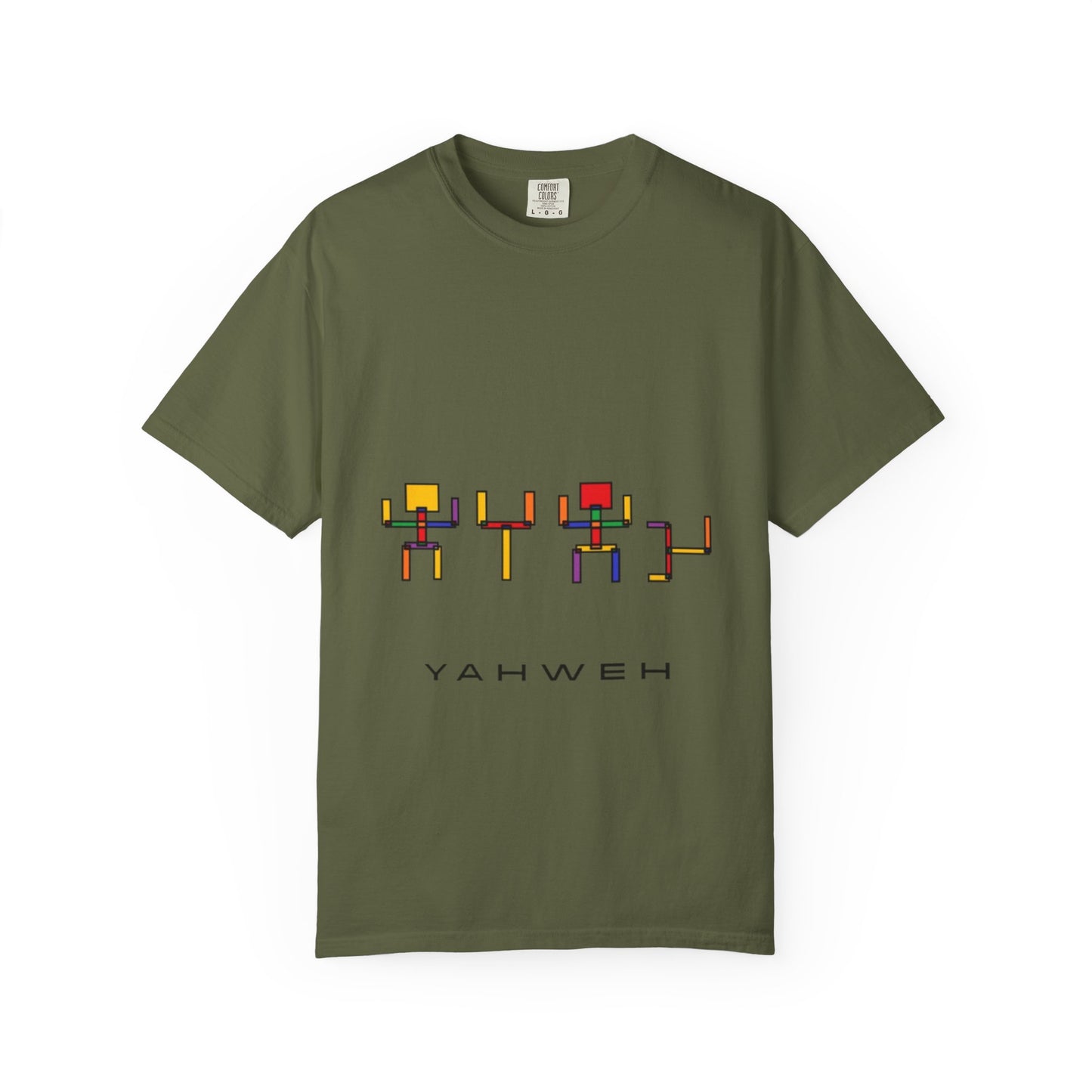 Colorful Unisex T-shirt with 'YAHWEH' Design