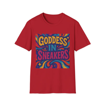 Colorful Goddess in Sneakers Unisex Soft style T-Shirt
