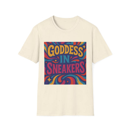 Colorful Goddess in Sneakers Unisex Soft style T-Shirt