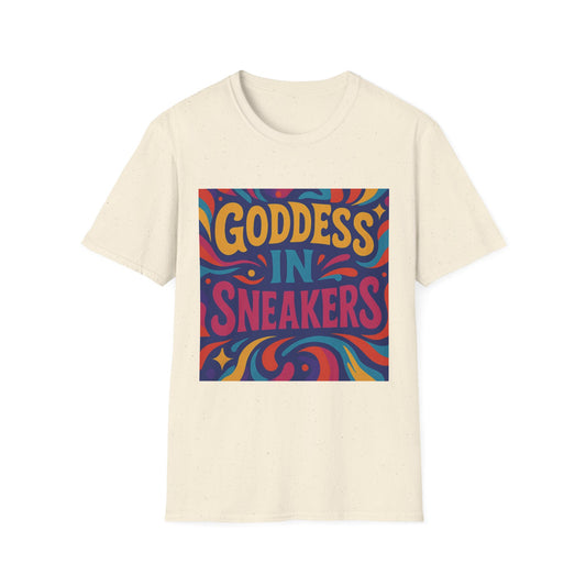 Colorful Goddess in Sneakers Unisex Soft style T-Shirt