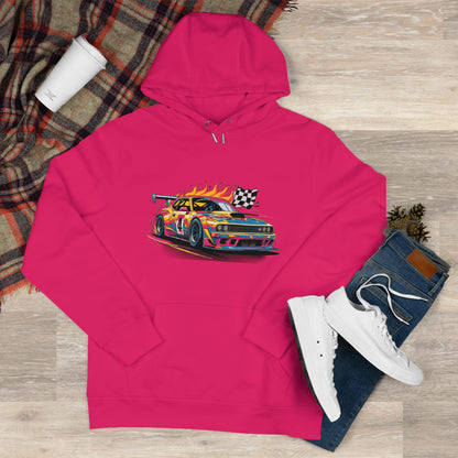 Race Car King Hooded Sweatshirt, Auto Racing Hoodie, Sports Sweatshirt, Gift for Car Enthusiasts, Motorsports Apparel