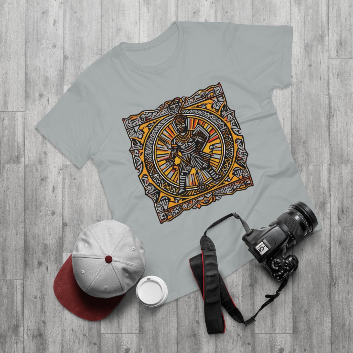 Vintage Warrior Graphic T-shirt for Men