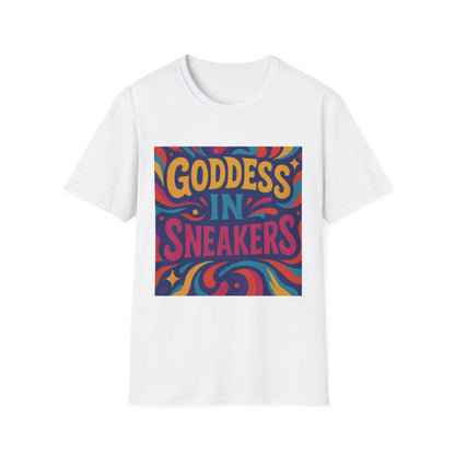 Colorful Goddess in Sneakers Unisex Soft style T-Shirt