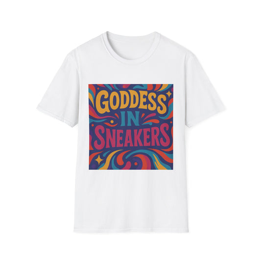 Colorful Goddess in Sneakers Unisex Soft style T-Shirt