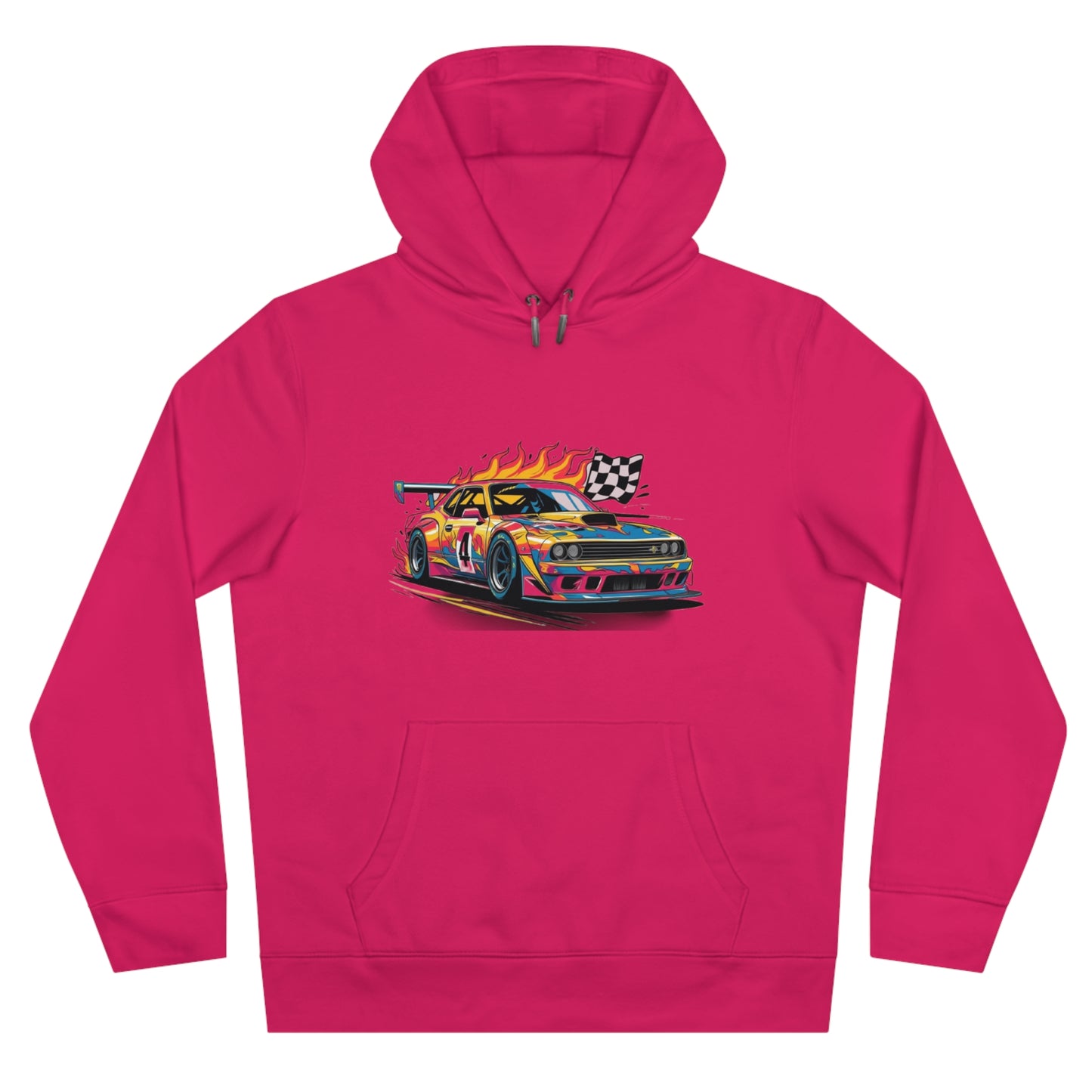 Race Car King Hooded Sweatshirt, Auto Racing Hoodie, Sports Sweatshirt, Gift for Car Enthusiasts, Motorsports Apparel